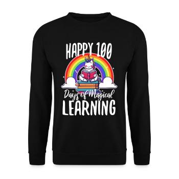 Les licornes sont géniales, donc je suis une licorne - Sweat-shirt Unisexe - noir - Devant - Alina (178cm) & Michal (187cm)
