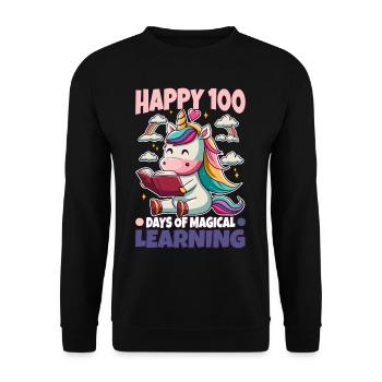Unicorns are awesome therefore i am a unicorn - Unisex Pullover - Schwarz - Vorne - Alina (178cm) & Michal (187cm)