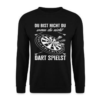 Dartspieler - Unisex Pullover - Schwarz - Vorne - Alina (178cm) & Michal (187cm)