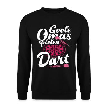Mamies cool jouant aux fléchettes joueurs de fléchettes - Sweat-shirt Unisexe - noir - Devant - Alina (178cm) & Michal (187cm)