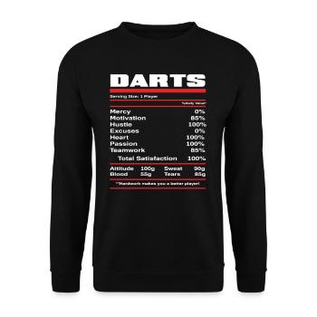 Dart player nutritional values - Unisex Sweatshirt - black - Front - Alina (178cm) & Michal (187cm)