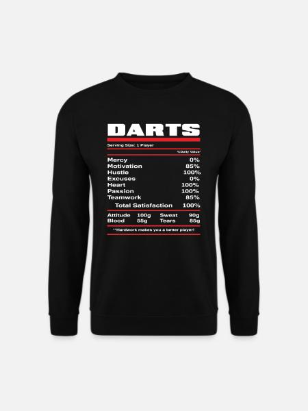 Dart player nutritional values - Unisex Sweatshirt - black