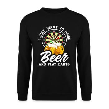 Bière à boire Fléchettes Joueurs de fléchettes - Sweat-shirt Unisexe - noir - Devant - Alina (178cm) & Michal (187cm)