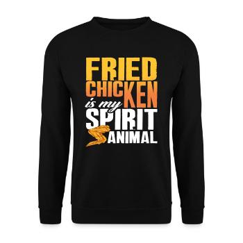 Poulet frit Animal préféré cadeau dicton - Sweat-shirt Unisexe - noir - Devant - Alina (178cm) & Michal (187cm)