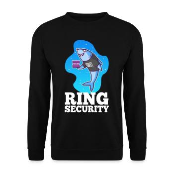 Ring Security Wedding - Unisex Sweatshirt - black - Front - Alina (178cm) & Michal (187cm)