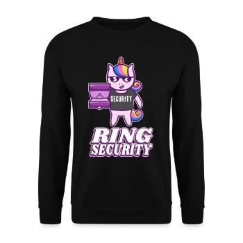 Ring Security Wedding - Unisex Pullover - Schwarz - Vorne - Alina (178cm) & Michal (187cm)
