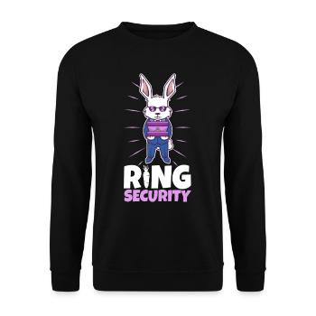 Ring Security Wedding - Unisex Pullover - Schwarz - Vorne - Alina (178cm) & Michal (187cm)