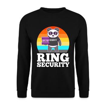Ring Security Wedding - Unisex Sweatshirt - black - Front - Alina (178cm) & Michal (187cm)