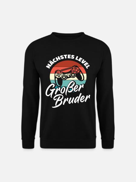 Nächstes Level Großer Bruder Retro Gamer Gaming - Unisex Pullover - Schwarz