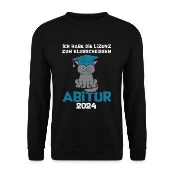 High School Diploma 2024 Graduation License to Wisecrack - Unisex Sweatshirt - black - Front - Alina (178cm) & Michal (187cm)