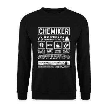 May contain traces of sarcasm - Unisex Sweatshirt - black - Front - Alina (178cm) & Michal (187cm)