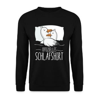 Chemise de nuit officielle Seagulls - Sweat-shirt Unisexe - noir - Devant - Alina (178cm) & Michal (187cm)