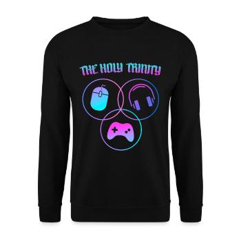 The Holy Trinity of Gaming RGB - Unisex Sweatshirt - black - Front - Alina (178cm) & Michal (187cm)
