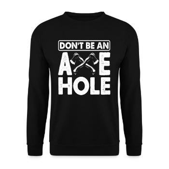 Axe Throwing Axe Throwing Saying Sports - Unisex Sweatshirt - black - Front - Alina (178cm) & Michal (187cm)