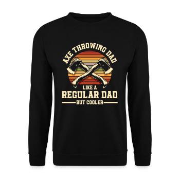 Axe Throw Axe Throwing Dad - Unisex Sweatshirt - black - Front - Alina (178cm) & Michal (187cm)