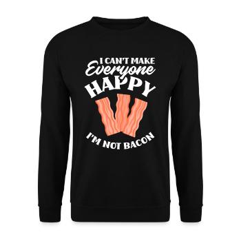 Bacon Bonheur Viande - Sweat-shirt Unisexe - noir - Devant - Alina (178cm) & Michal (187cm)