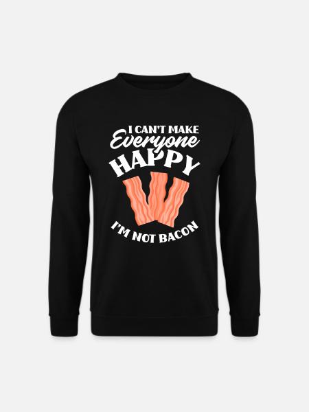 Speck Glück Fleisch - Unisex Pullover - Schwarz