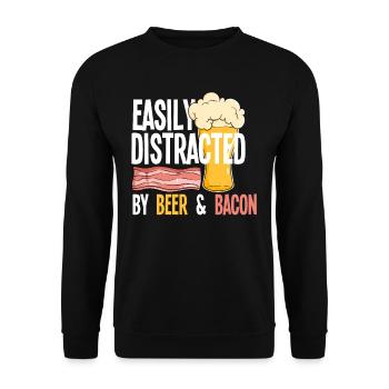 Speck Bacon Bier - Unisex Pullover - Schwarz - Vorne - Alina (178cm) & Michal (187cm)