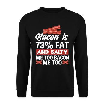 Bacon Bacon Lover Gift - Unisex Sweatshirt - black - Front - Alina (178cm) & Michal (187cm)