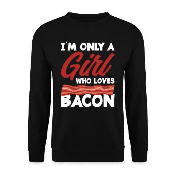 Bacon Bacon fille cadeau - Sweat-shirt Unisexe - noir - Devant - Alina (178cm) & Michal (187cm)