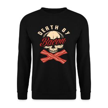 Speck Bacon - Unisex Sweatshirt - black - Front - Alina (178cm) & Michal (187cm)