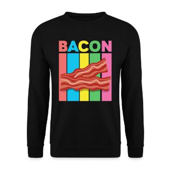 Retro Speck - Unisex Pullover - Schwarz - Vorne - Alina (178cm) & Michal (187cm)