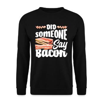 Amateur de bacon disant idée cadeau - Sweat-shirt Unisexe - noir - Devant - Alina (178cm) & Michal (187cm)