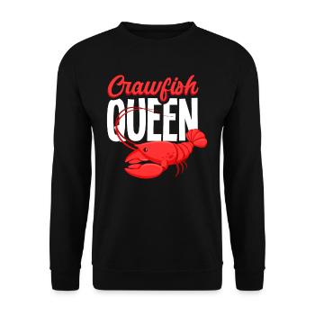 Crawfish Queen Crustacean Gift - Unisex Sweatshirt - black - Front - Alina (178cm) & Michal (187cm)