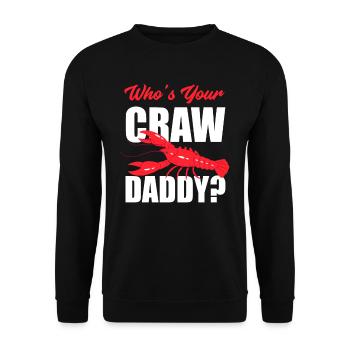 Langusten Papa Wortspiel Spruch - Unisex Pullover - Schwarz - Vorne - Alina (178cm) & Michal (187cm)
