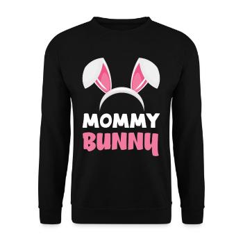 Maman lapin Pâques lapin oreilles de Pâques - Sweat-shirt Unisexe - noir - Devant - Alina (178cm) & Michal (187cm)