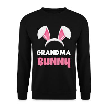 Grand-mère lapin de Pâques oreilles de lapin Pâques - Sweat-shirt Unisexe - noir - Devant - Alina (178cm) & Michal (187cm)