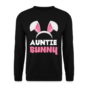 Tante lapin Pâques lapin oreilles de Pâques - Sweat-shirt Unisexe - noir - Devant - Alina (178cm) & Michal (187cm)