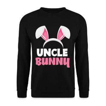 Uncle Bunny Easter Bunny Ears Easter - Unisex Sweatshirt - black - Front - Alina (178cm) & Michal (187cm)
