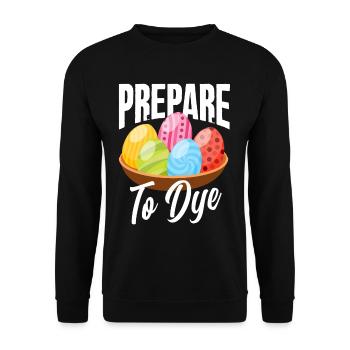 Easter Eggs Coloring Easter Pun - Unisex Sweatshirt - black - Front - Alina (178cm) & Michal (187cm)