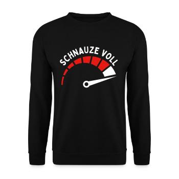 Snout Full Work Funny Saying Sarcasm - Unisex Sweatshirt - black - Front - Alina (178cm) & Michal (187cm)