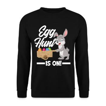 Easter Eggs Chasing Easter Bunny Easter - Unisex Sweatshirt - black - Front - Alina (178cm) & Michal (187cm)