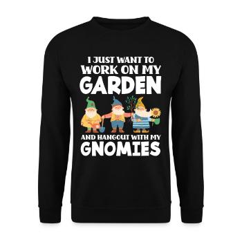 Jardinier Nains - Sweat-shirt Unisexe - noir - Devant - Alina (178cm) & Michal (187cm)