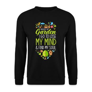 Garten Seele Hobby Gärtner - Unisex Pullover - Schwarz - Vorne - Alina (178cm) & Michal (187cm)