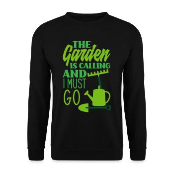Jardinier de jardin - Sweat-shirt Unisexe - noir - Devant - Alina (178cm) & Michal (187cm)