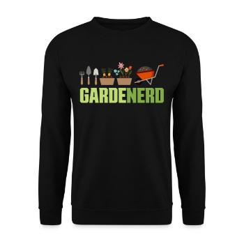 Garten Nerd - Unisex Pullover - Schwarz - Vorne - Alina (178cm) & Michal (187cm)