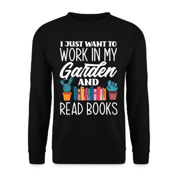 Garten Bücher - Unisex Pullover - Schwarz - Vorne - Alina (178cm) & Michal (187cm)