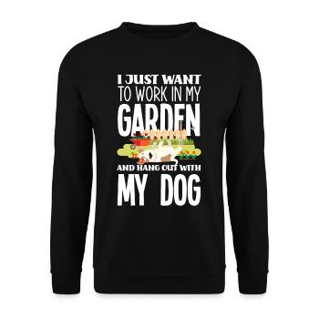 Garten Hunde - Unisex Pullover - Schwarz - Vorne - Alina (178cm) & Michal (187cm)