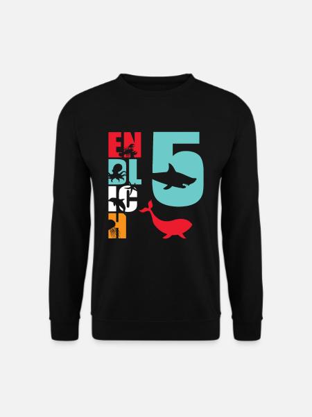 Finally 5 Shark Fish - Unisex Sweatshirt - black