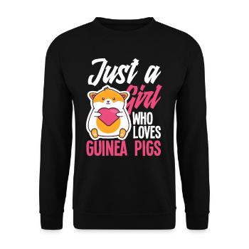 Meerschweinchen Mädchen - Unisex Pullover - Schwarz - Vorne - Alina (178cm) & Michal (187cm)