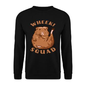 Meerschweinchen Team - Unisex Pullover - Schwarz - Vorne - Alina (178cm) & Michal (187cm)