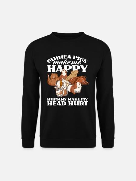 Cochon d’Inde Bonheur Animaux Amour - Sweat-shirt Unisexe - noir