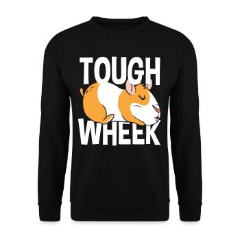 Meerschweinchen Geschenkidee Tier - Unisex Pullover - Schwarz - Vorne - Alina (178cm) & Michal (187cm)