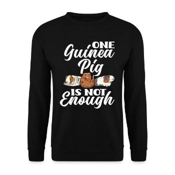 Meerschweinchen - Unisex Pullover - Schwarz - Vorne - Alina (178cm) & Michal (187cm)