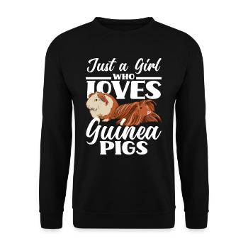 Meerschweinchen Mädchen - Unisex Pullover - Schwarz - Vorne - Alina (178cm) & Michal (187cm)
