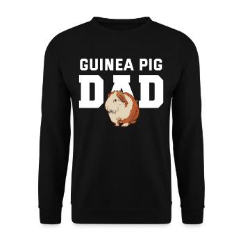 Meerschweinchen Papa - Unisex Pullover - Schwarz - Vorne - Alina (178cm) & Michal (187cm)